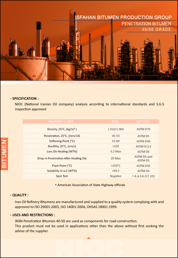 Penetration Bitumen 40-50